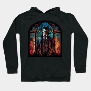 Dracula Stained Glass w/Background Hoodie